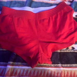 Selling red shorts